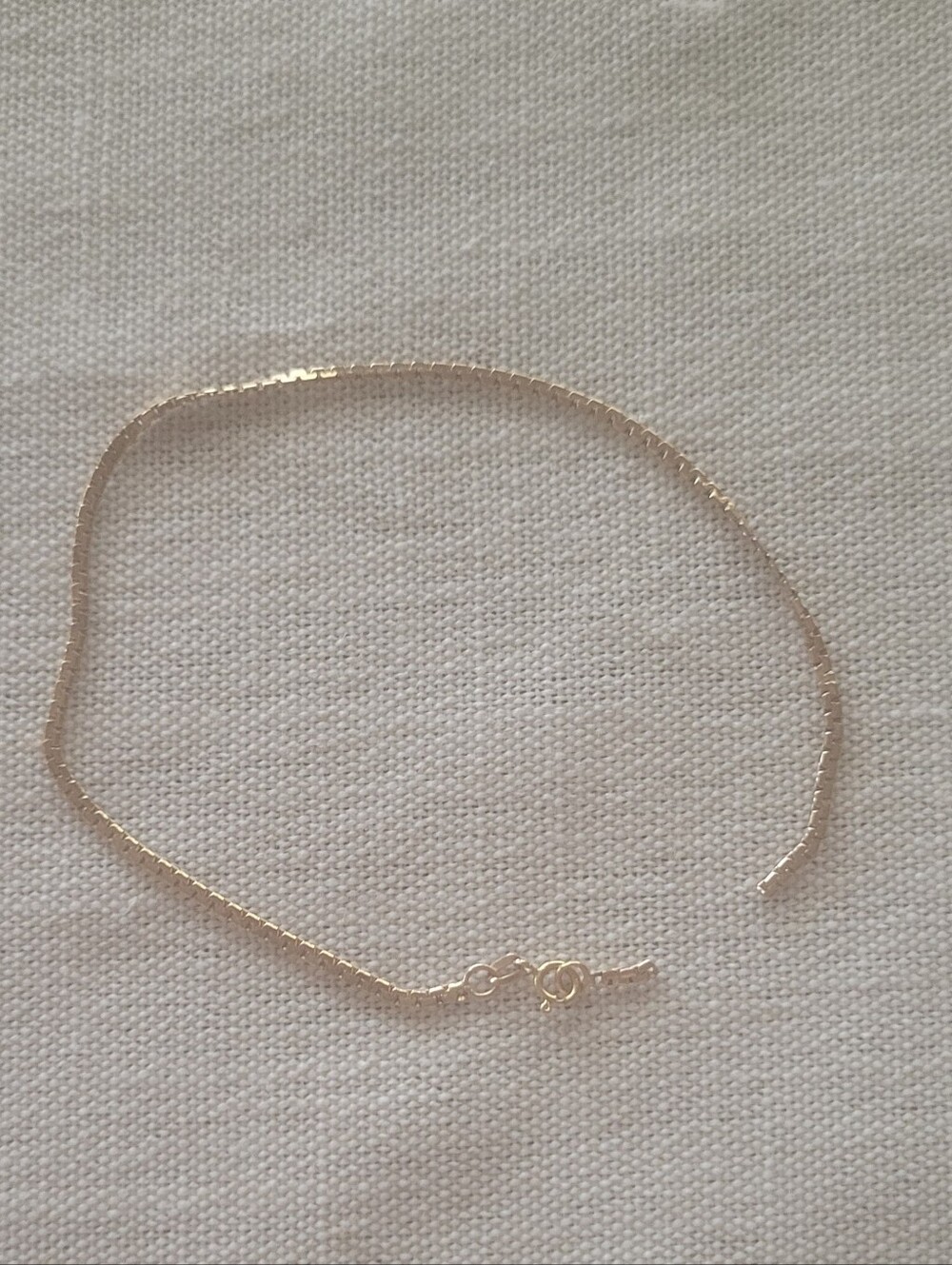 BROKEN - Vintage 9k Stamped/Tested Gold Chain Bracelet/Anklet